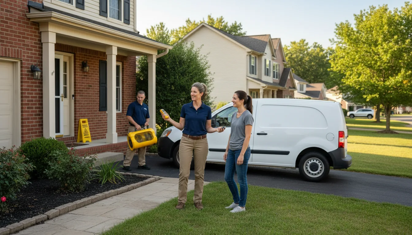 Residential water damage restoration in Hull, IL